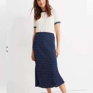 Madewell polka dot slip skirt